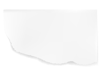 White illustration of torn paper