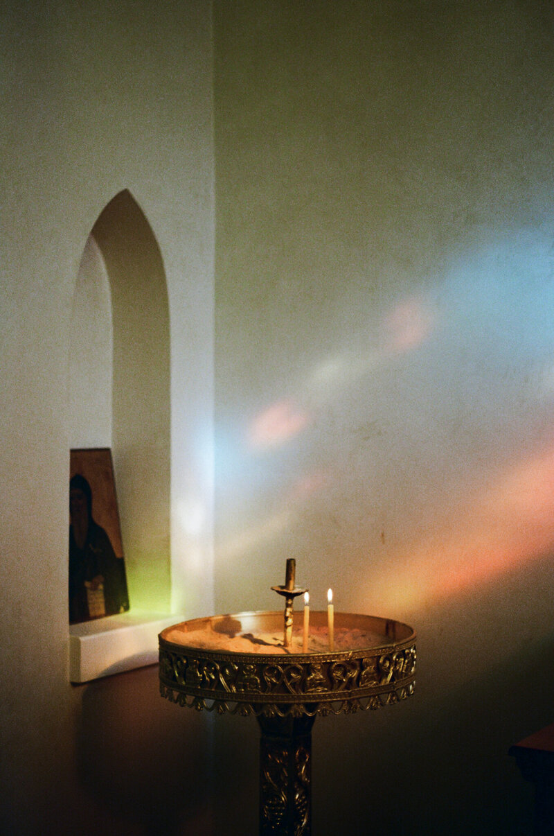 Film photograph of wedding ceremony details captured by California documentary wedding photographer.