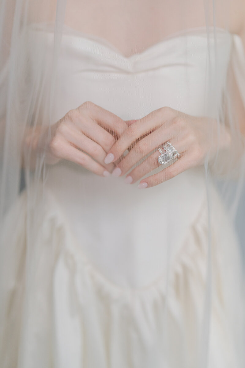 Colourful bridal portrait
