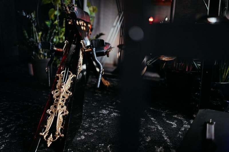 Edgy boudoir set in a Norfolk Boudoir studio