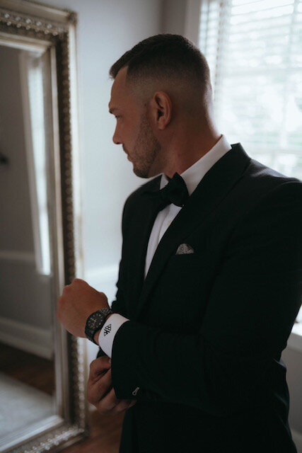 Custom Black Jacquard Tux CT