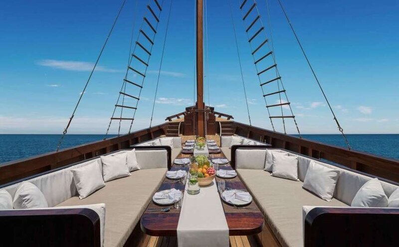 boat dining area