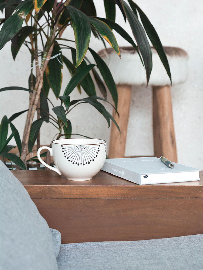 Amber Bennett Life Coaching boho mug with journal