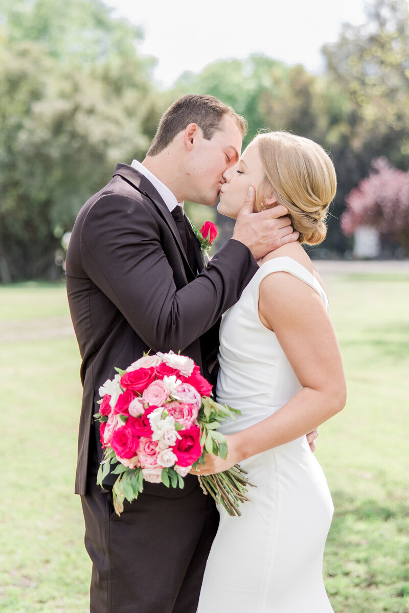 bride and groom portraits at ford farm weddings