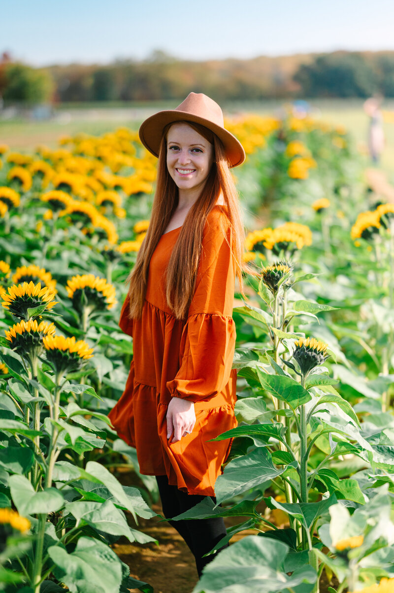 Wedding Photographer in a Sunflower Field
