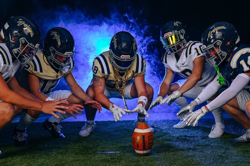 Football Team Huddle Photo