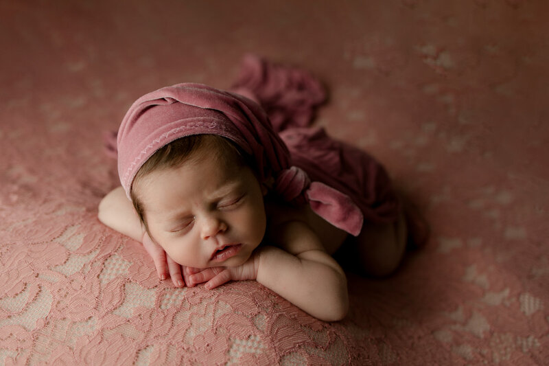 baby girl in pink