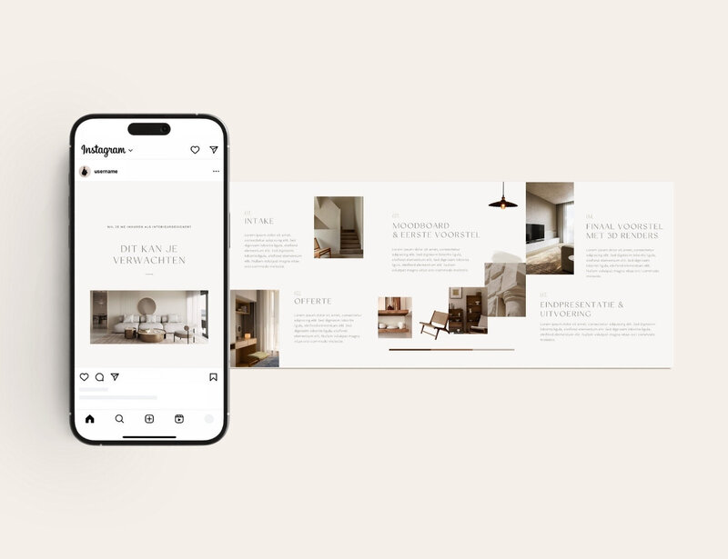 Neutrale Instagram templates Fern & Fig 11