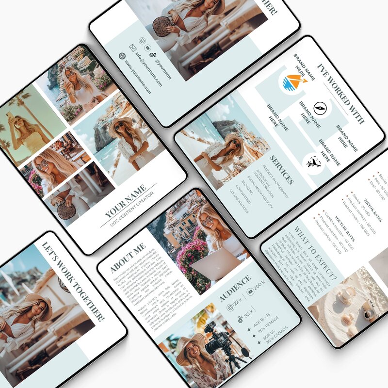 travel ugc creator media kit template1
