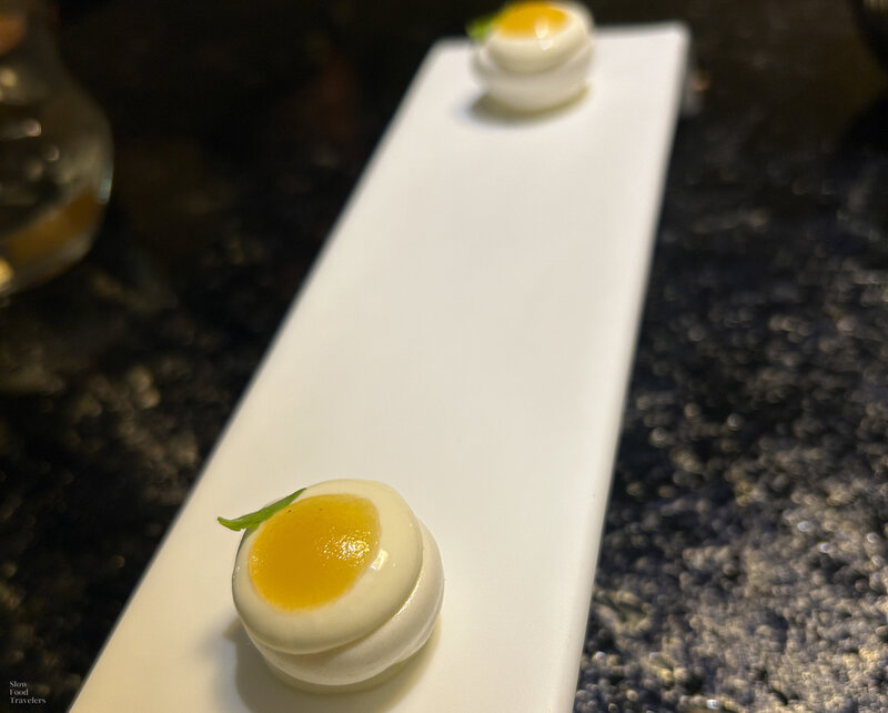Creative dish at Hosteria Ducale in Genoa, Italy