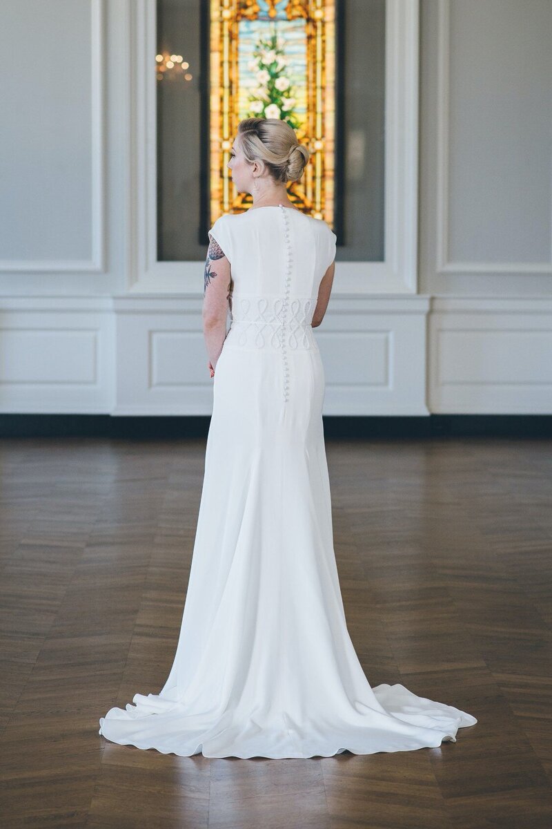illusion neckline wedding dress