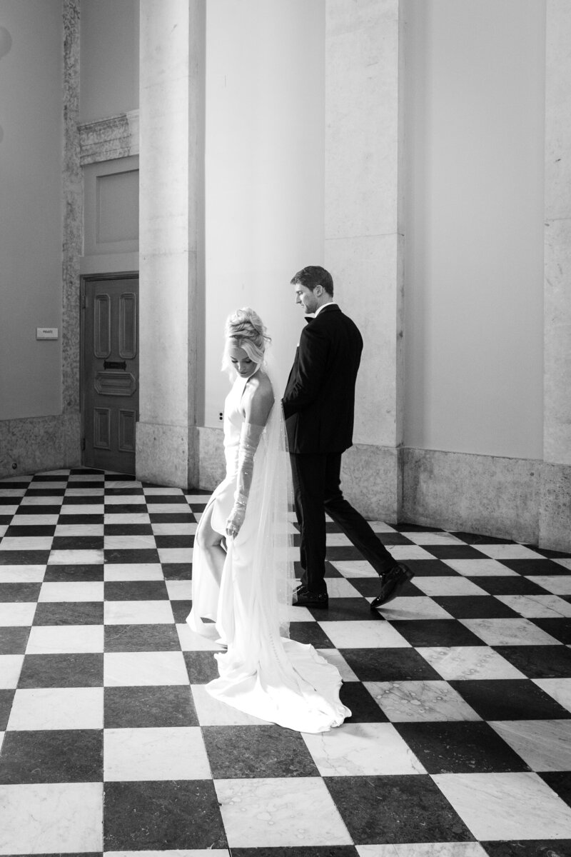 Fine art bridal portrait with soft movement, captured with intentional, elevated composition.