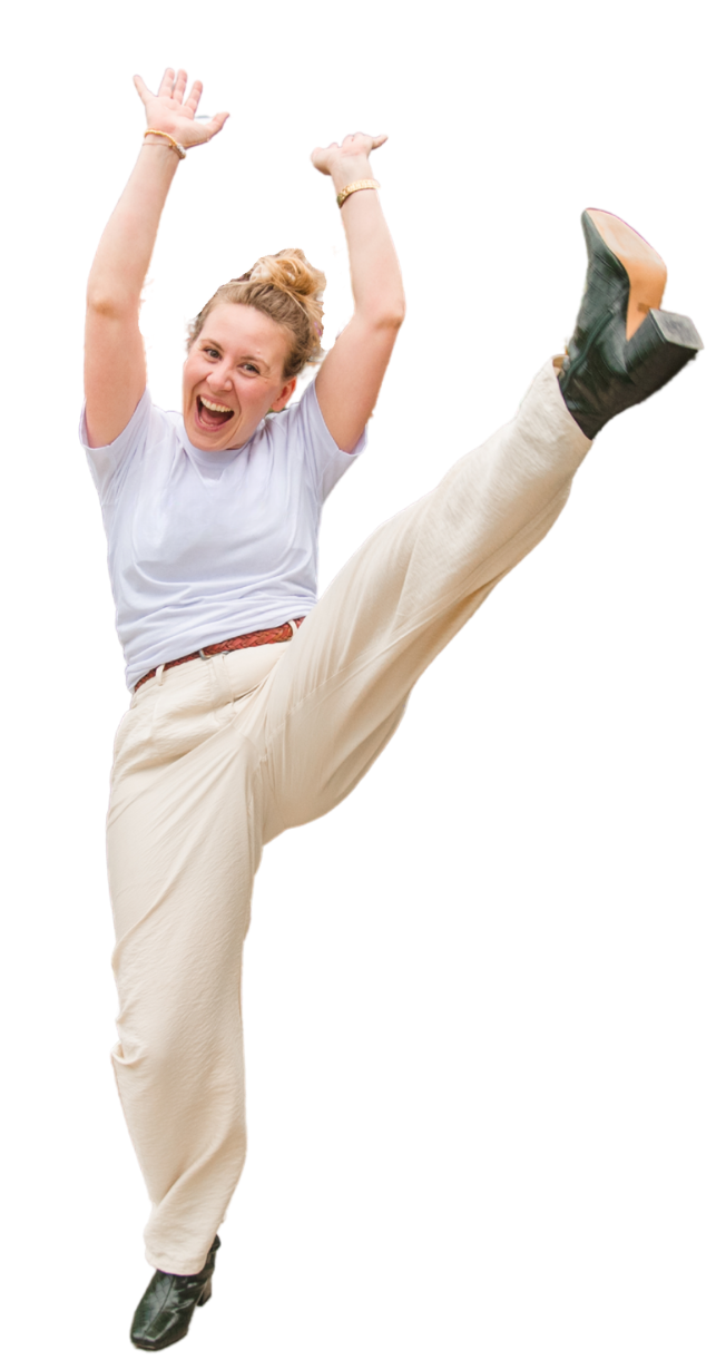 Jenna Harding celebrating client success as a global Instagram strategist and marketing coach