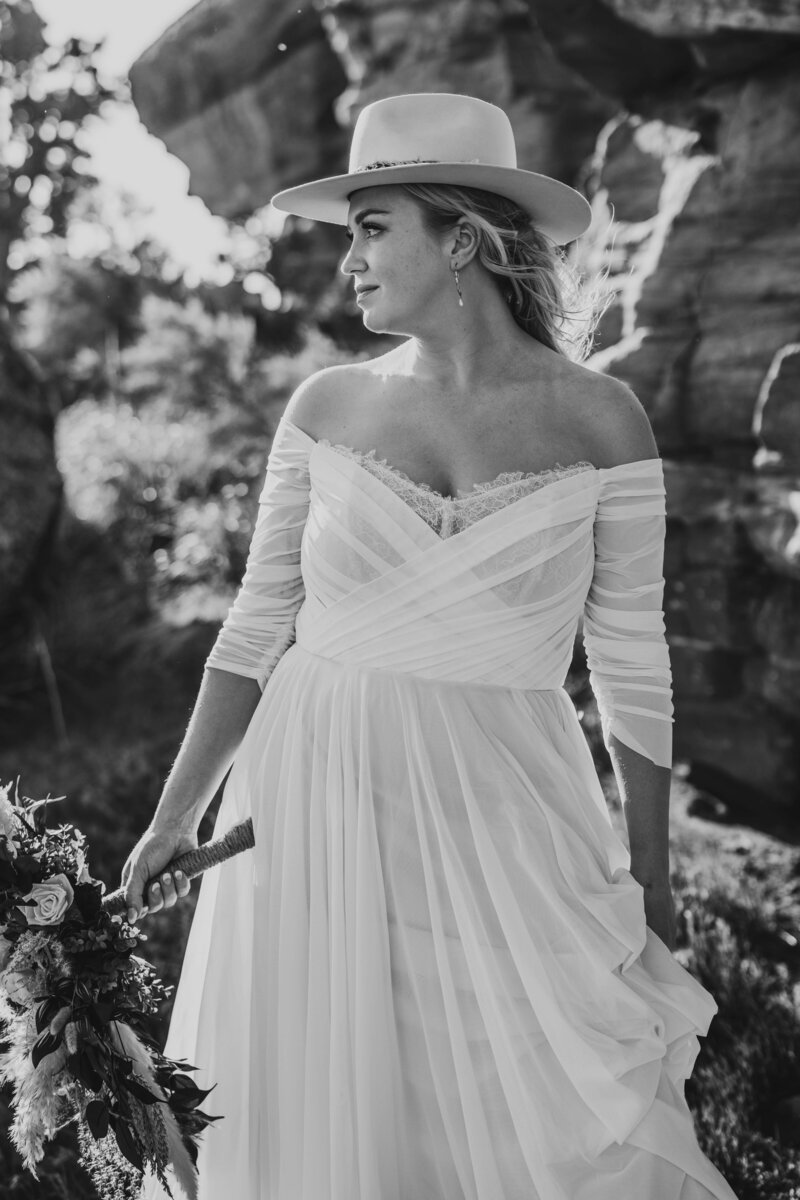 mountain elopement bridals