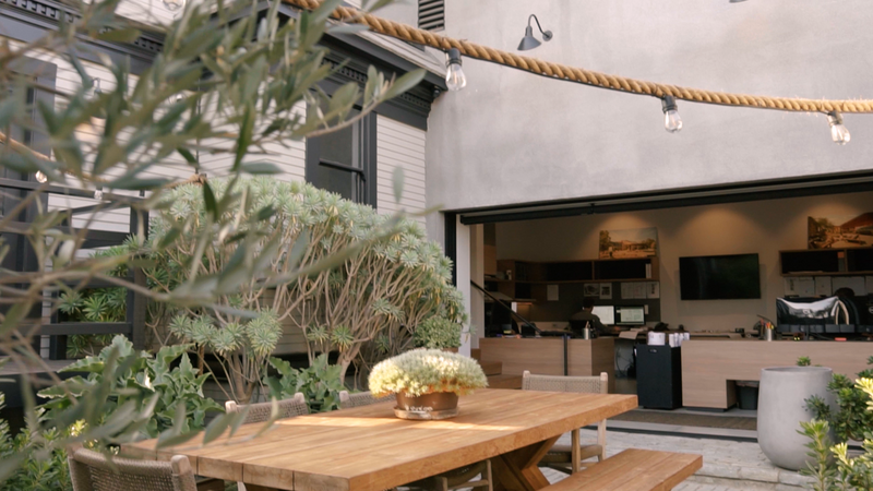 Outdoor area of the Studio AR&D Architects office renovated by Los Angeles architect