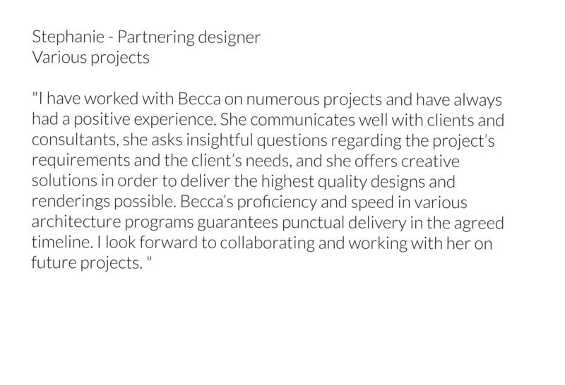 Good review from partnering designer on various architectural and design projects