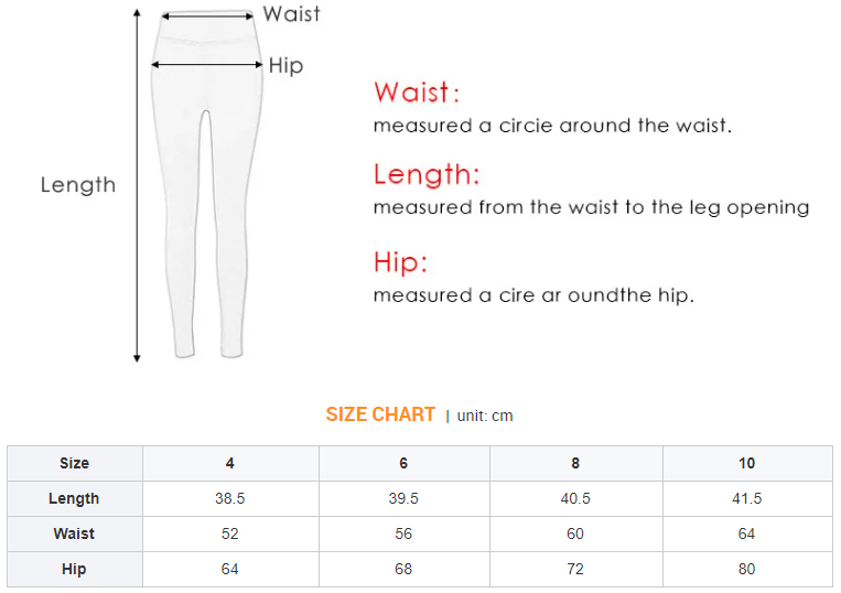 Sizing Chart - Bottoms