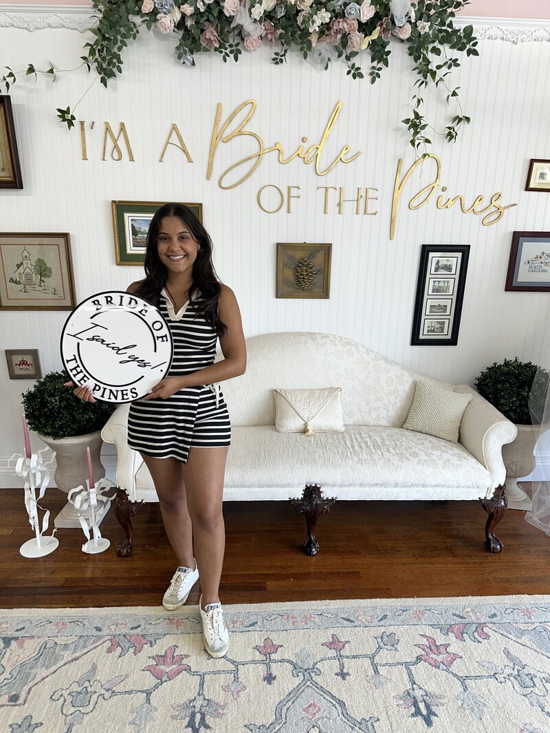 Bride said yes to her wedding dress