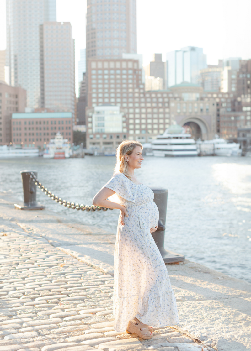 boston maternity photos in the seaport
