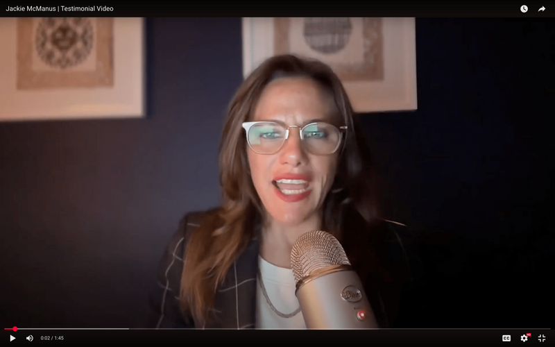 Jeff Donaldson sharing his Vintage One testimonial on video during a Normal 40 in-person mastermind event