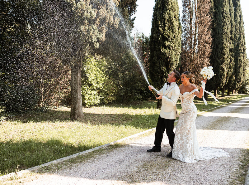 champagne Italië trouwen