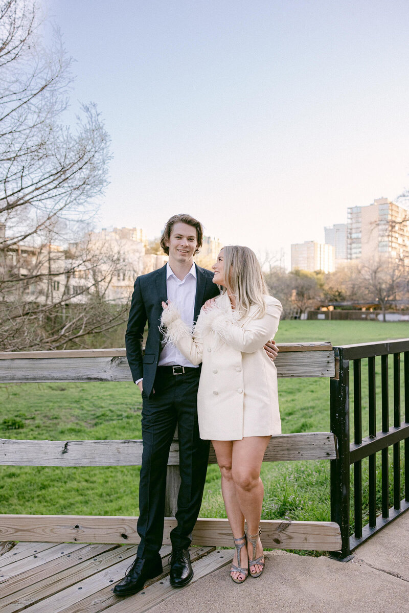A wedding engagement photo session in Dallas Texas