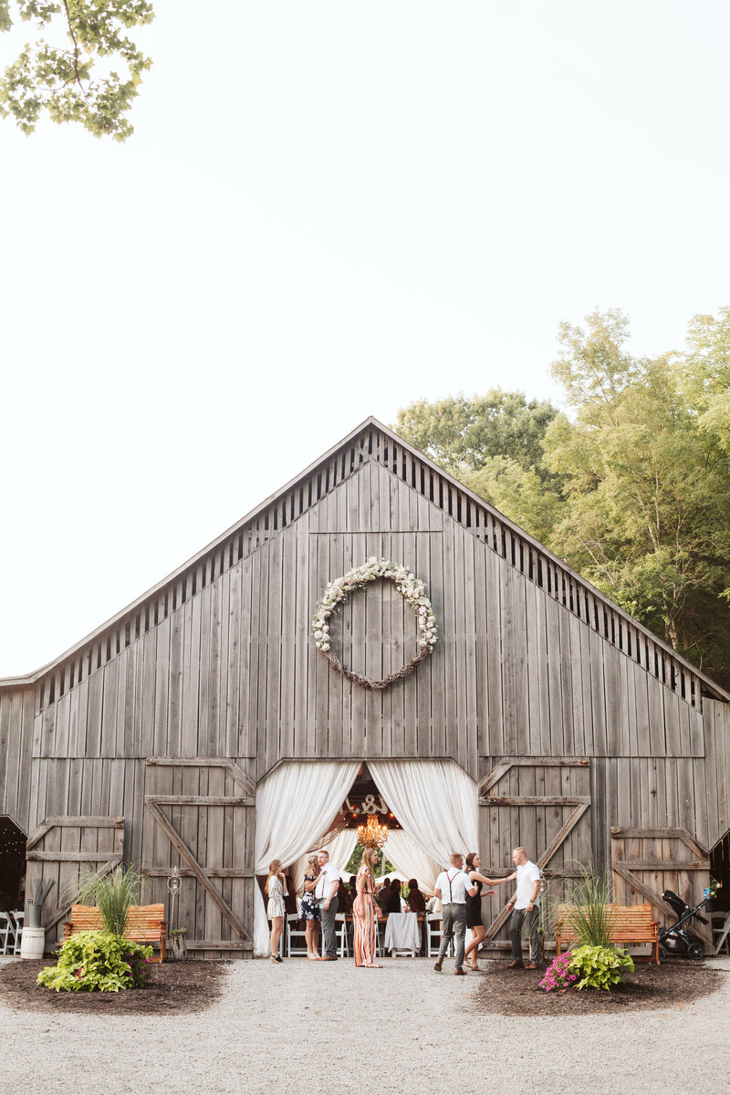 KateJoey | Barn Front | The Barn at Cedar Grove | Victoria Quirk Photo