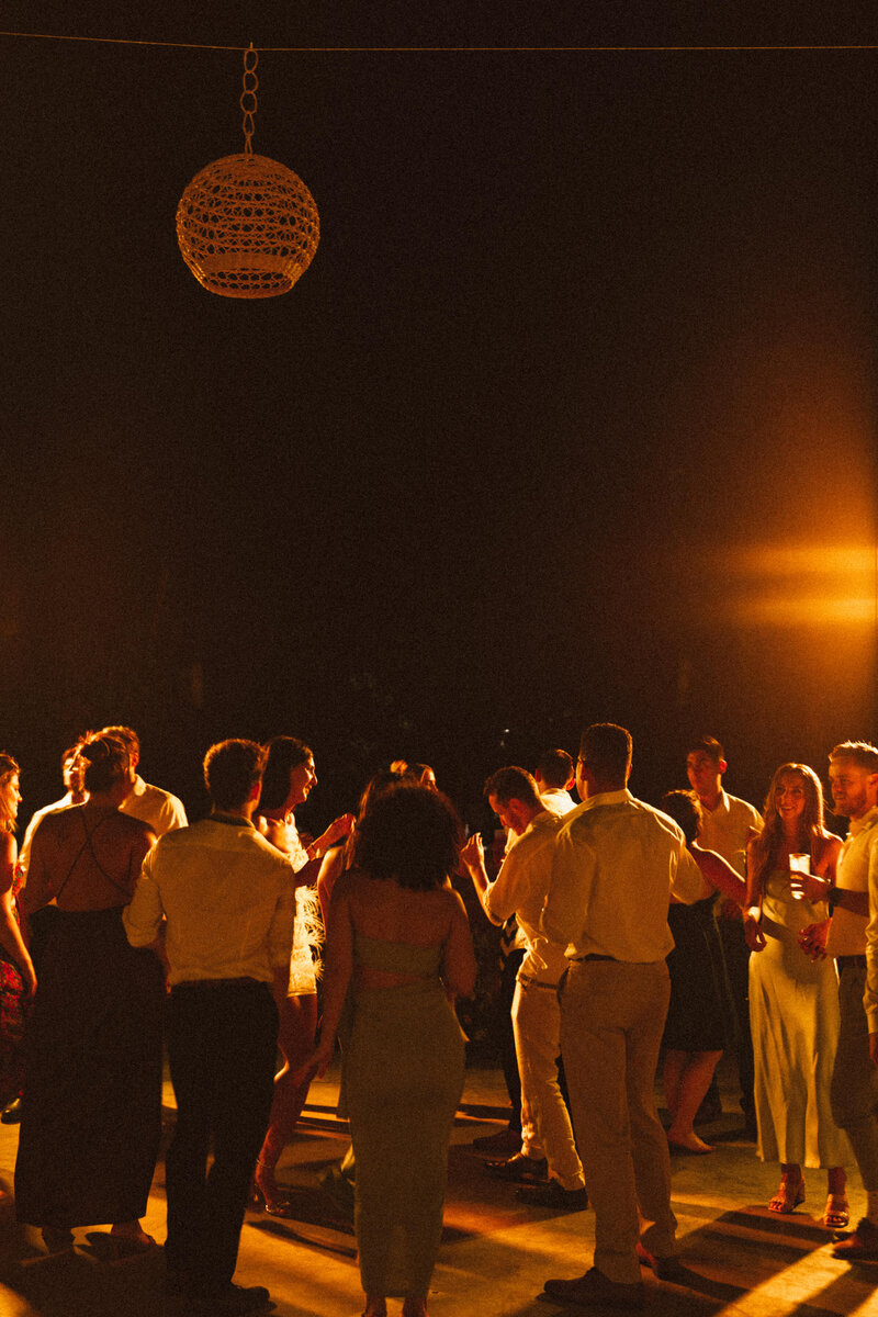 guests on the wedding dance floor