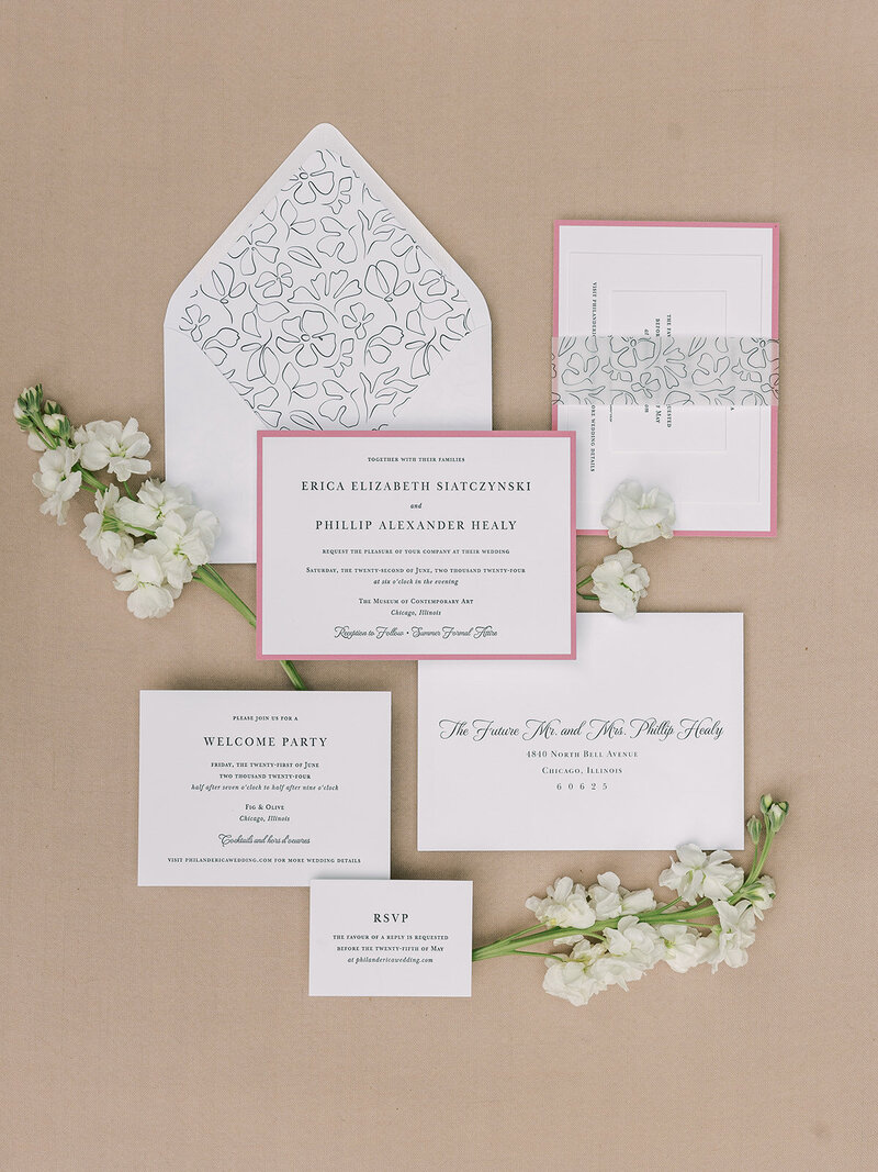 Kelly McDevitt Design Letterpress Wedding Invitation