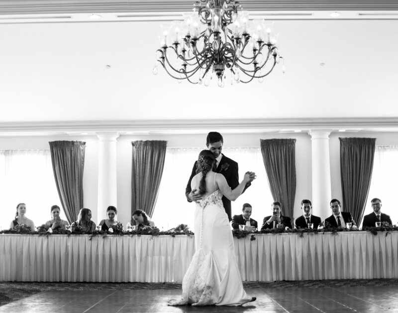 First dance at Kahkwa Club wedding reception