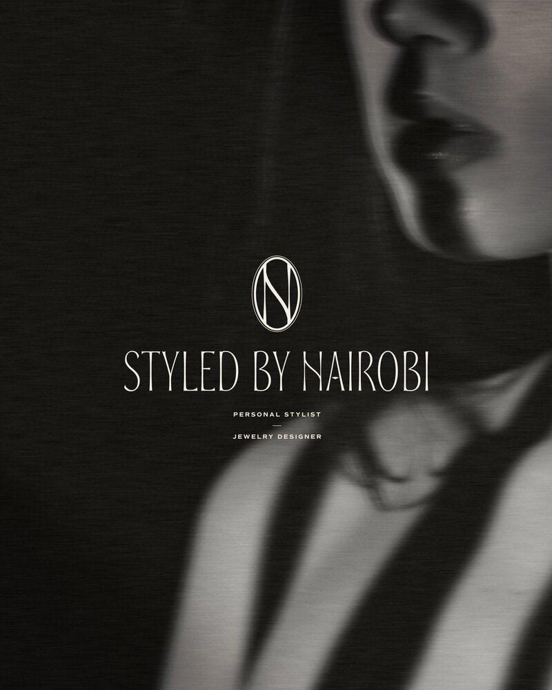 Modern minimalist logo design for a hair salon featuring sleek typography and neutral tones.