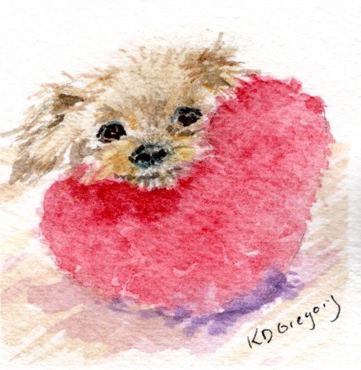 kd gregory itty bitty art - my valentine