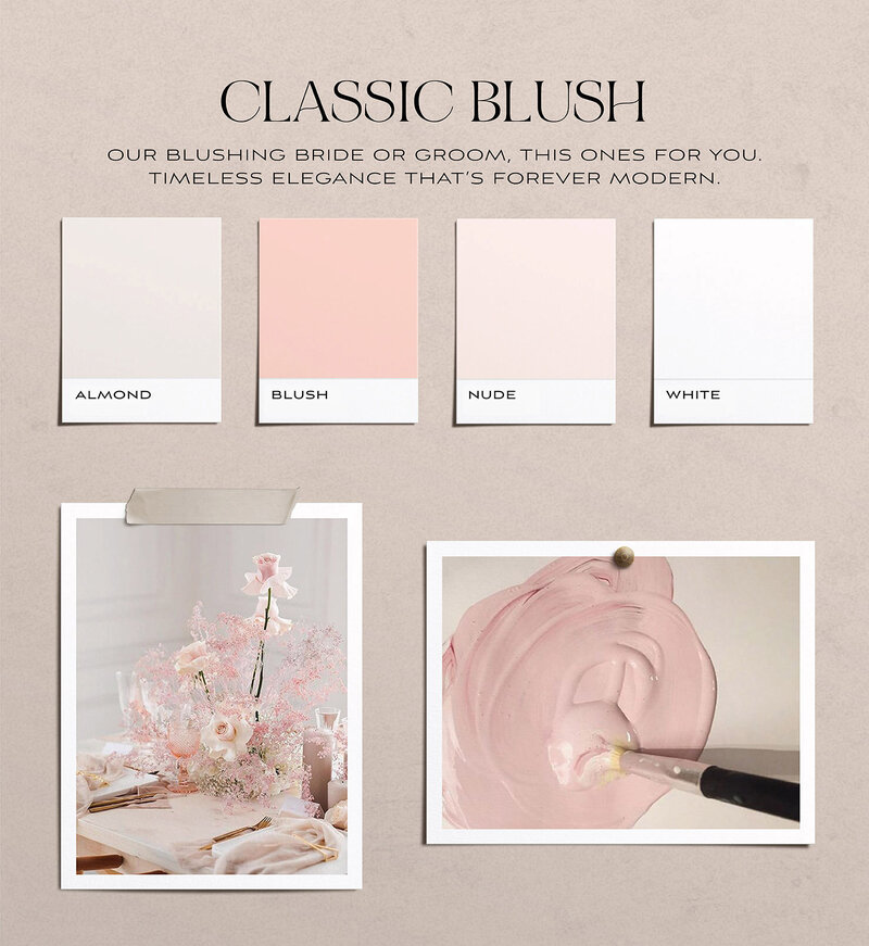 Blush pinks and cream tones to inspire you for your wedding