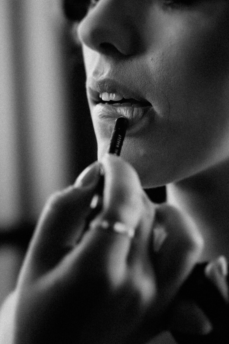 Makeup Lip Touchups at Union Trust Ballroom Wedding