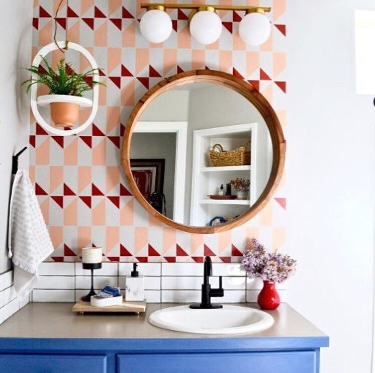 One of my favorite budget-friendly ways to bring personality to a space_ Stencils! Swipe to see all of the ways I’ve used stencil to bring color and life to a space. If you could stencil something, what would it be_