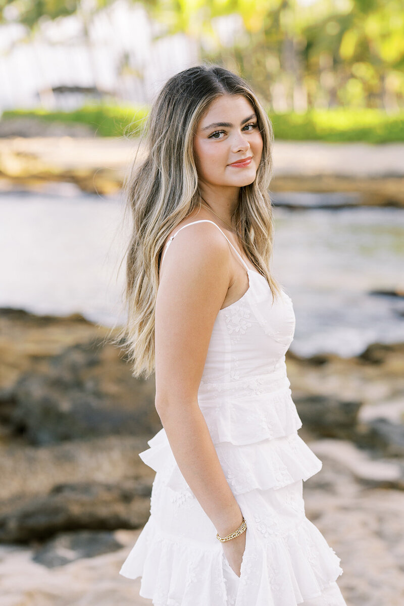 Hawaii senior portrait session on Oahu
