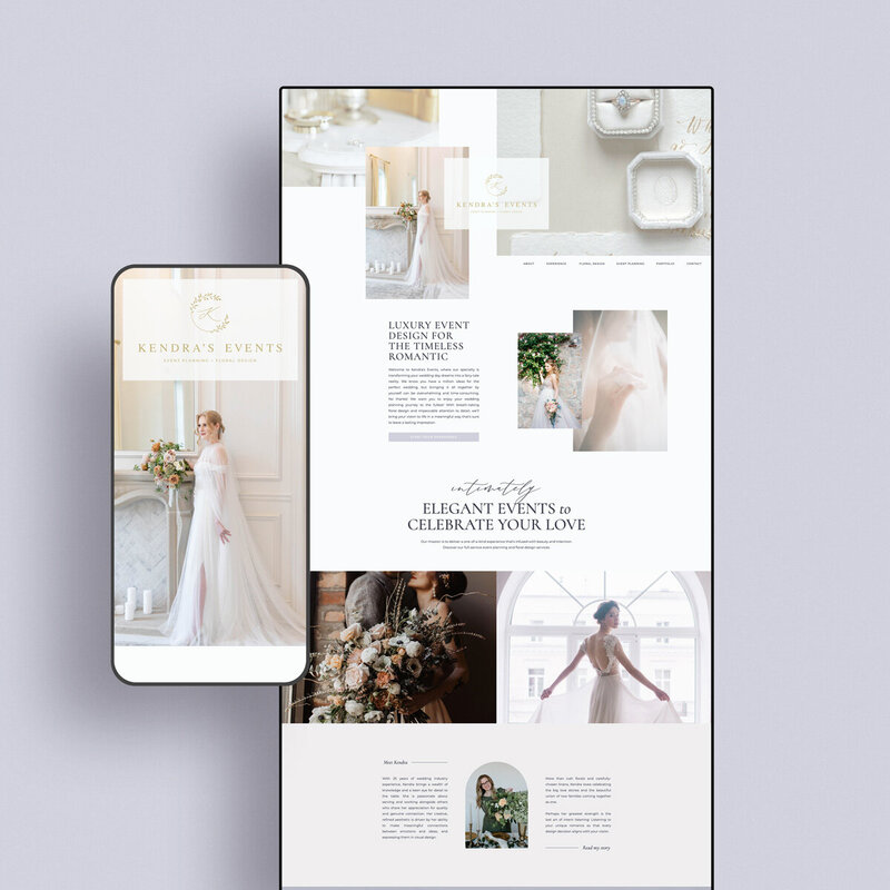 luxury website design for wedding event planner