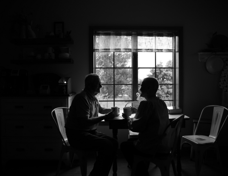 couple sitting at the table