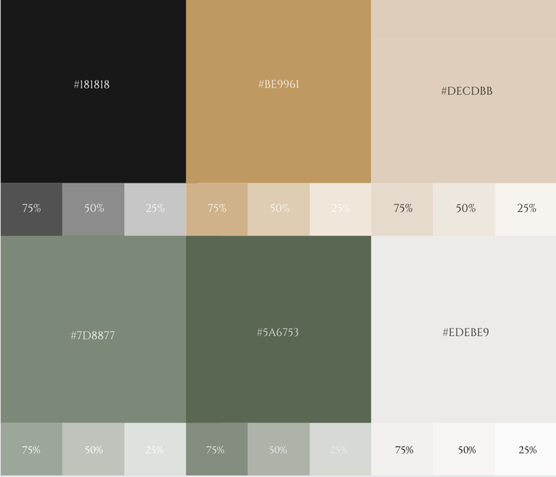 Colors to be used for branding