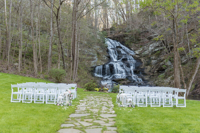 Waterfall wedding venue with outdoor ceremony Atlanta GA