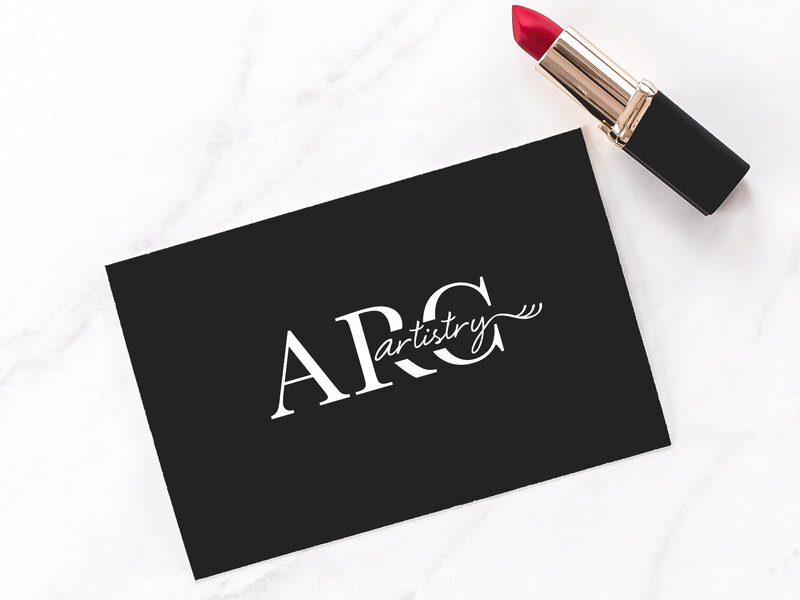 modern logo design for Columbus, OH based makeup artist, ARC Artistry