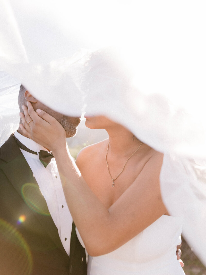 Bride Looking to Sky