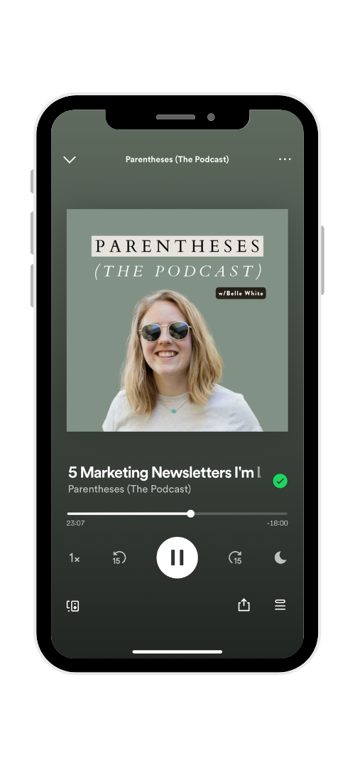 Parentheses Podcast on Email Marketing Newsletters