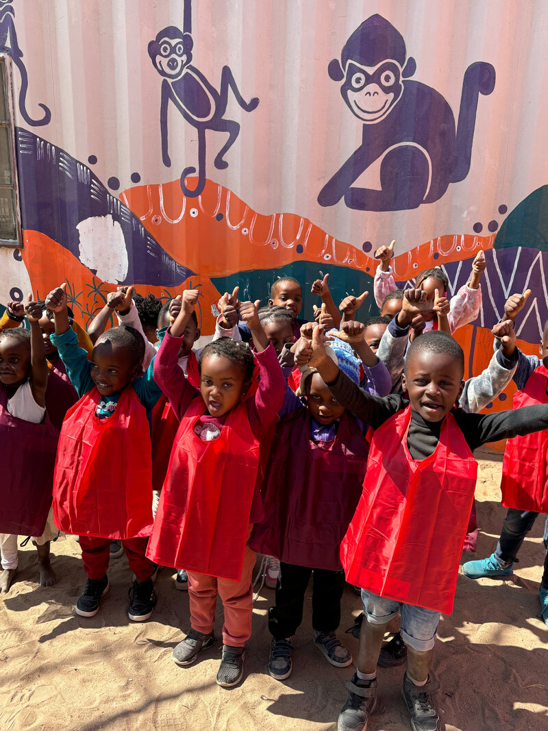 Kids with donations