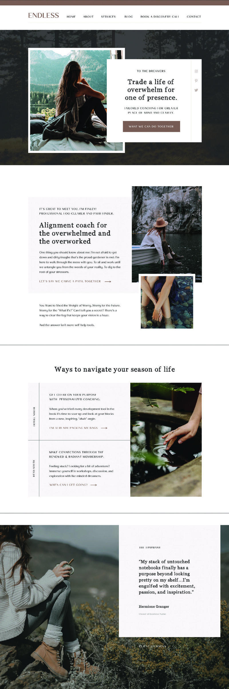 Colorful, feminine Showit website template