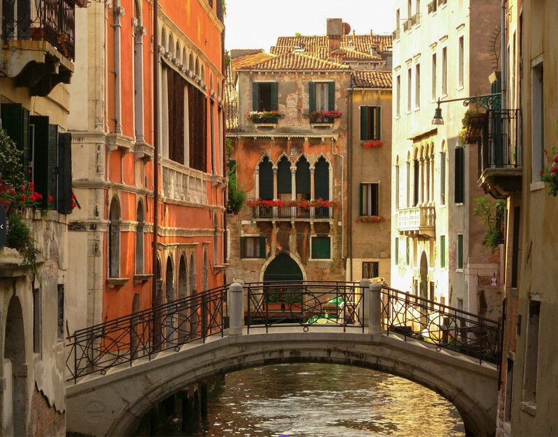 Decorative Image of a Venetian stone bridge