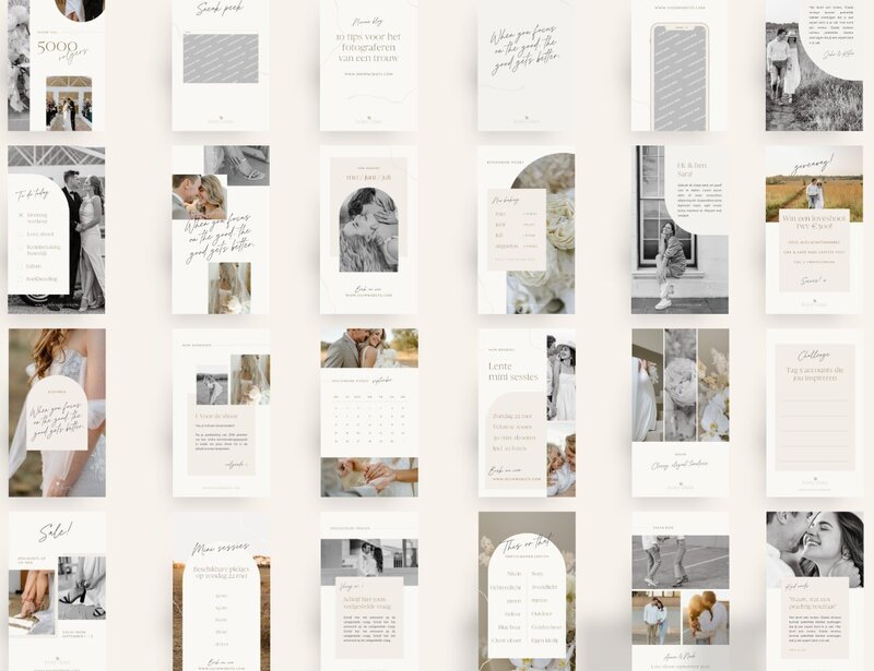 Neutrale Instagram templates voor fotografen Ivory Vines 18