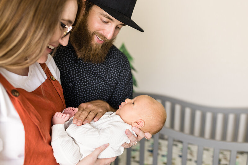 lifestyle newborn session in tucson AZ in clients home