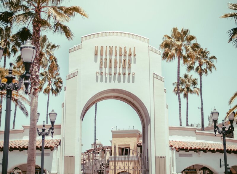 Universal Studios Hollywood Entrance Gate on a sunny day - travel advisor