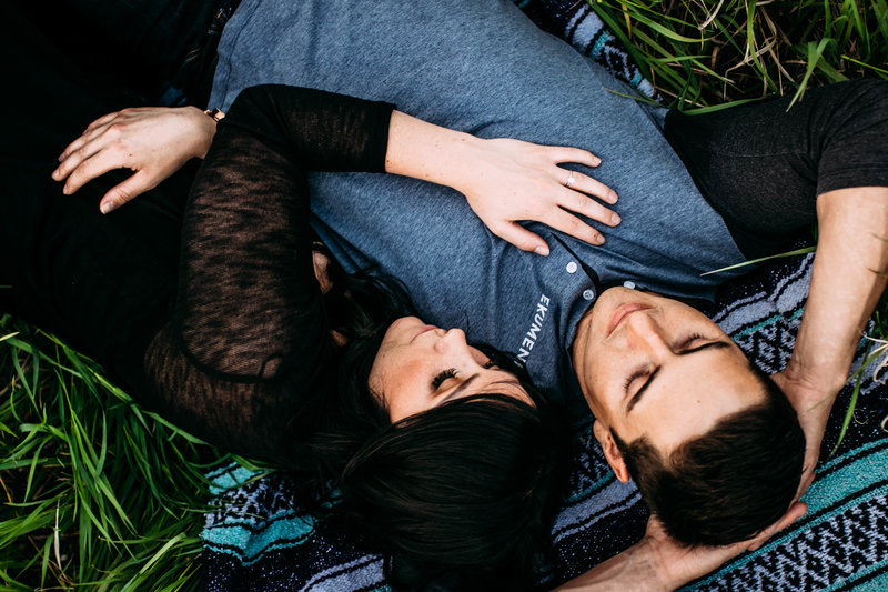 Moose jaw couple during engagement session